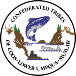 Logo for the Confederated Tribes of Coos, Lower Umpqua, and Siuslaw Indians.